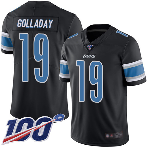 Detroit Lions Limited Black Youth Kenny Golladay Jersey NFL Football #19 100th Season Rush Vapor Untouchable->youth nfl jersey->Youth Jersey